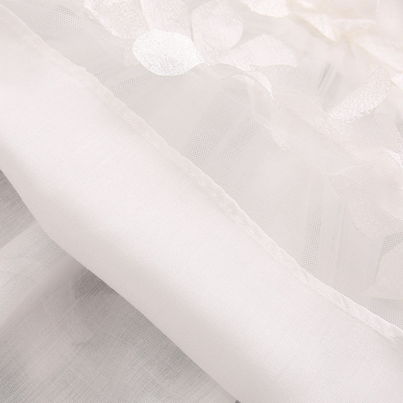 Rochie din tulle cu aplicatii Olivia Alb
