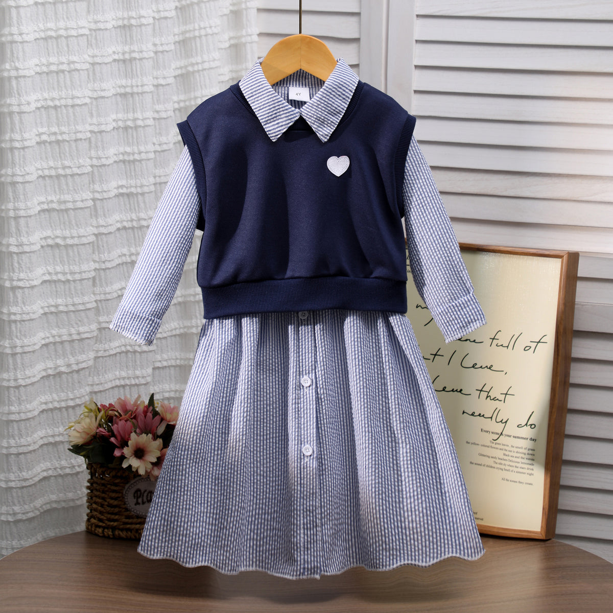 Ruha mellénnyel Serla kék színben