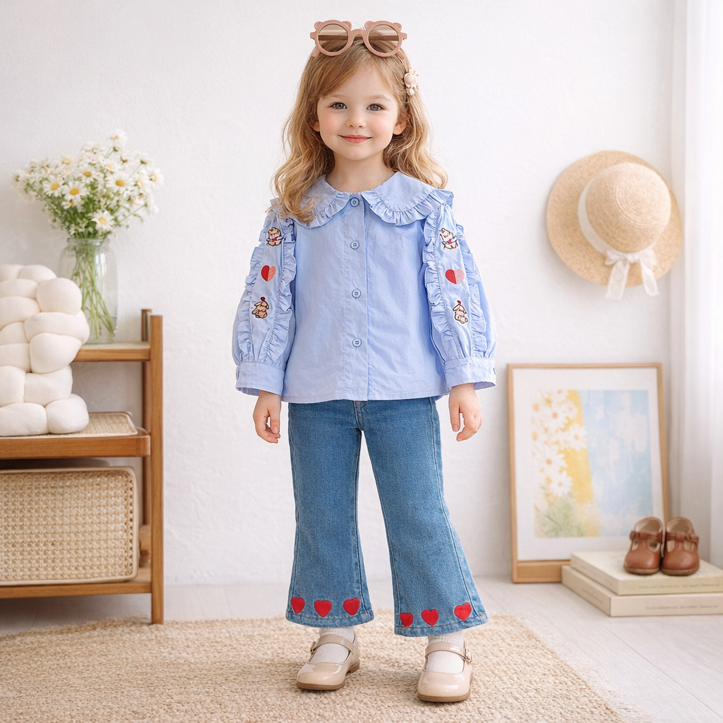 Set din doua piese Jener Albastru