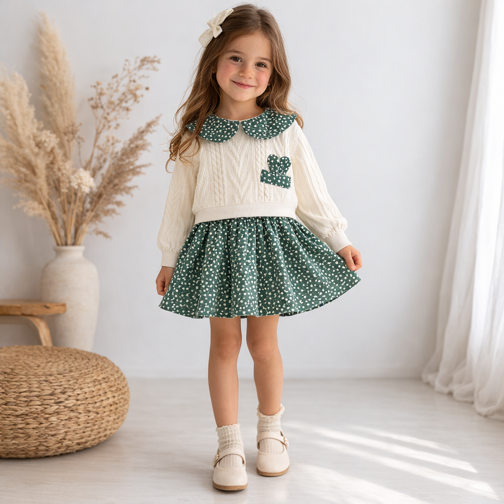 Rochie cu detalii Omera Verde