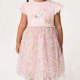 Frina részletekkel díszített ruha Rózsaszín