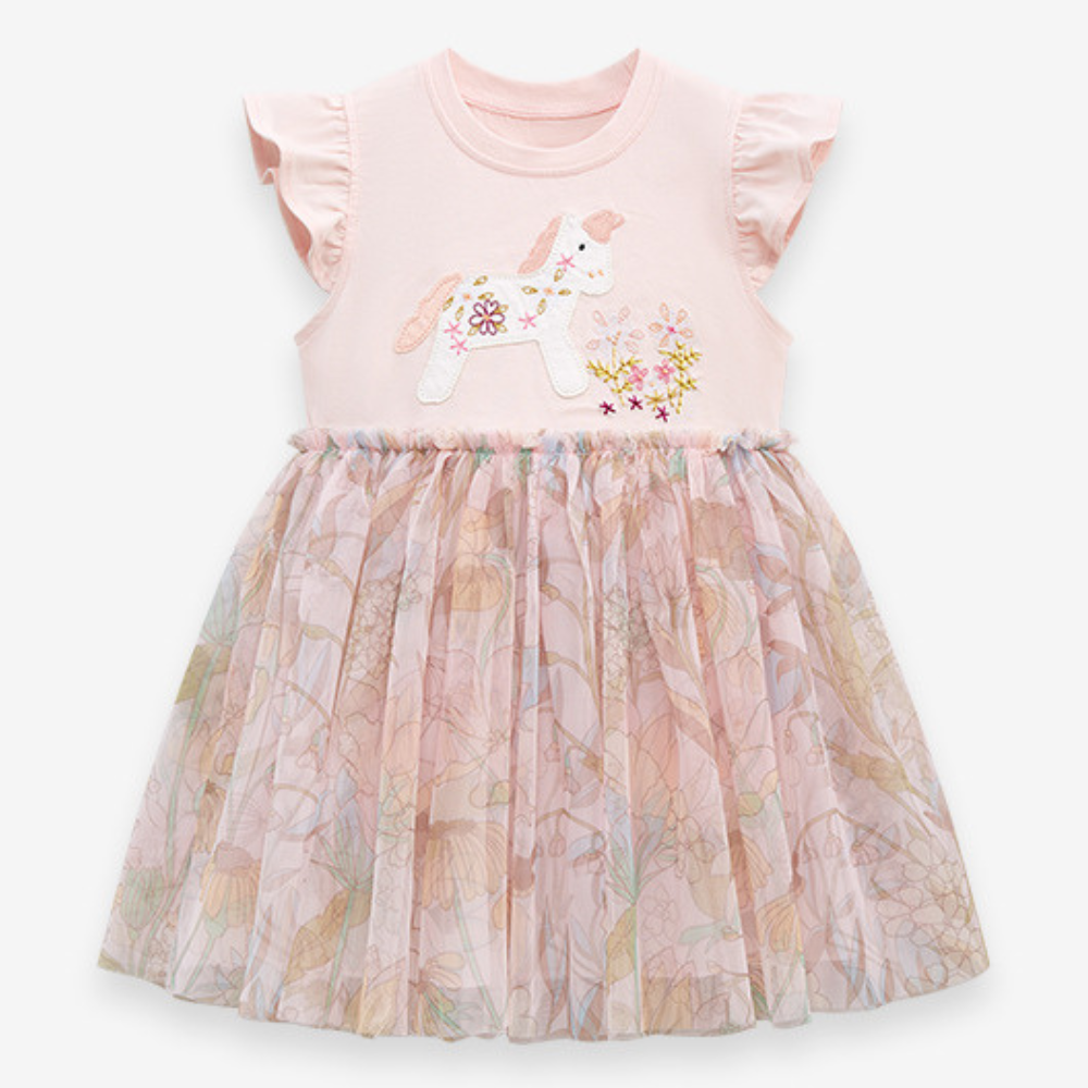 Frina részletekkel díszített ruha Rózsaszín