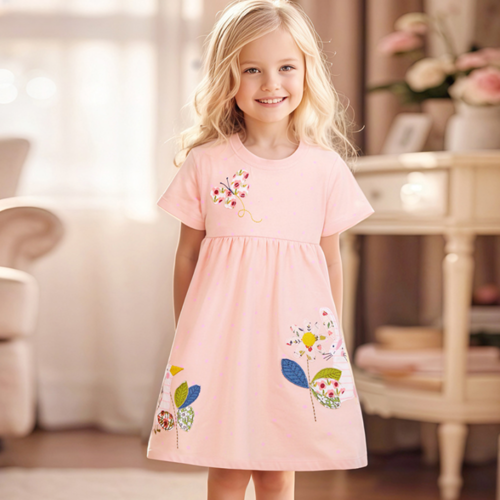 Danaya Rózsaszín ruha részletekkel