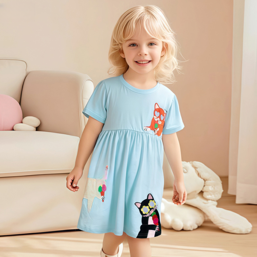 Sevel kék részletes ruha