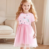 Liko részletekkel díszített ruha Rózsaszín