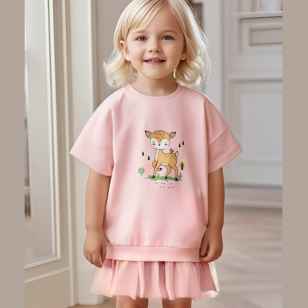 Bisia részletekkel díszített ruha Rózsaszín