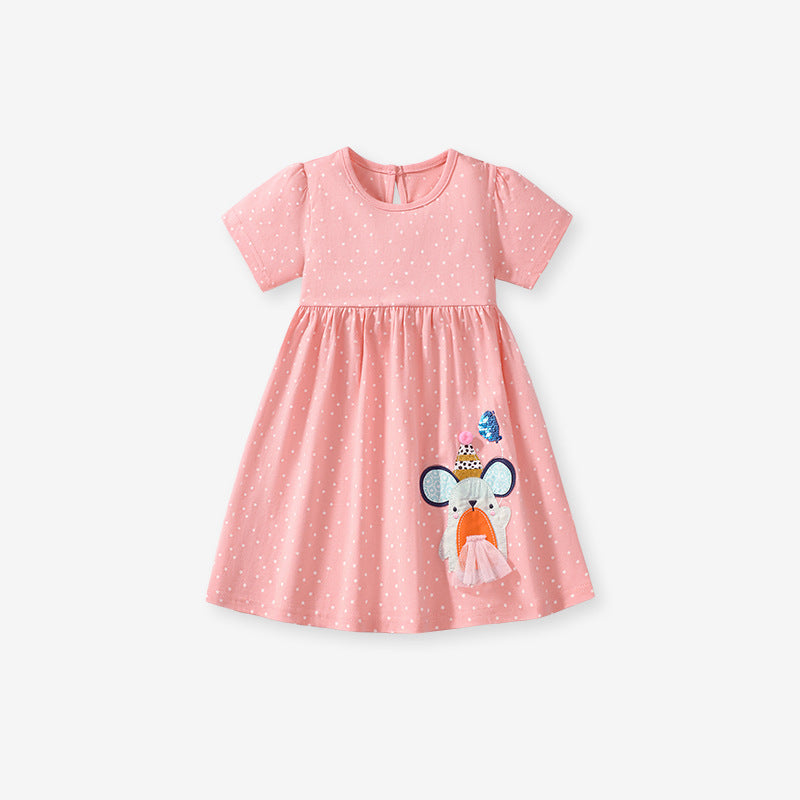 Merta részletekkel díszített ruha Rózsaszín