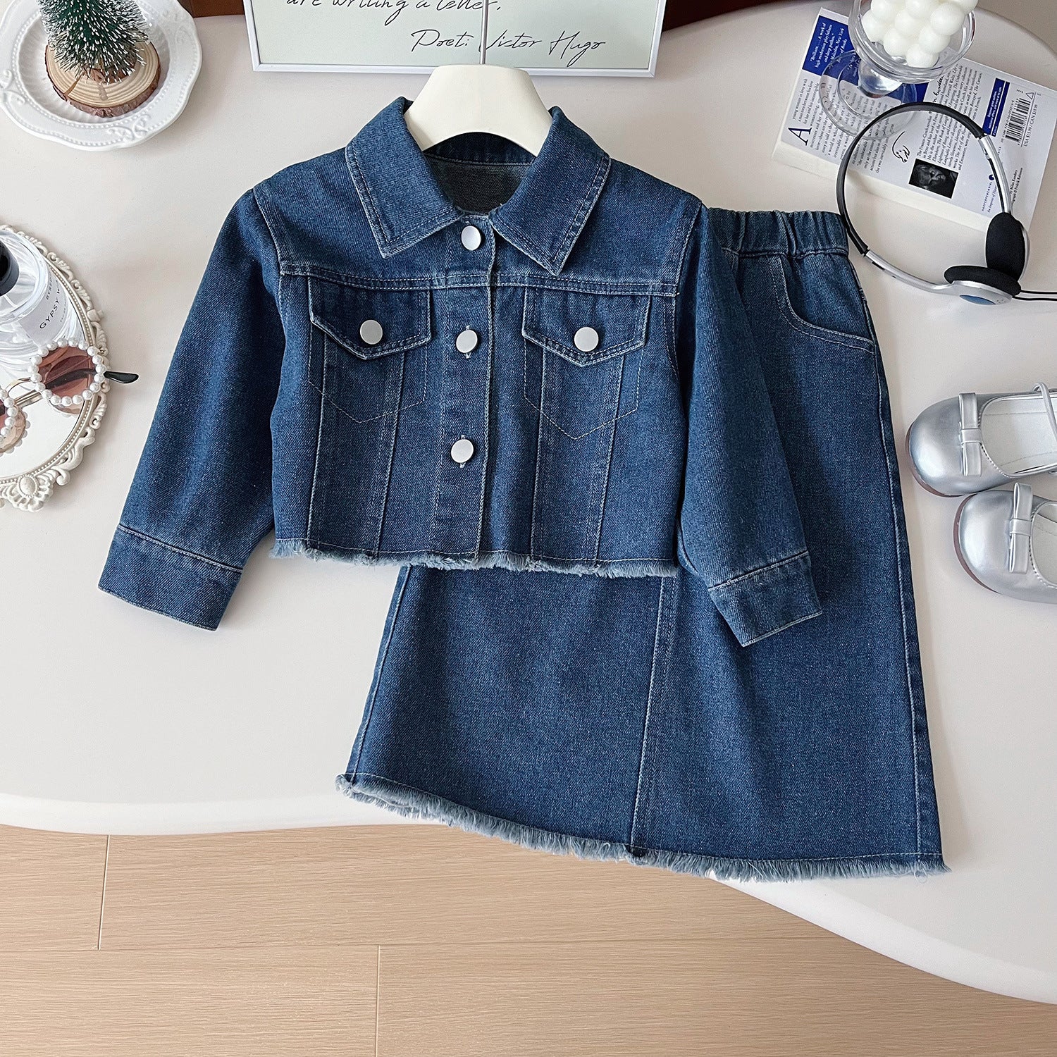 Kétrészes szett Imka kék színben