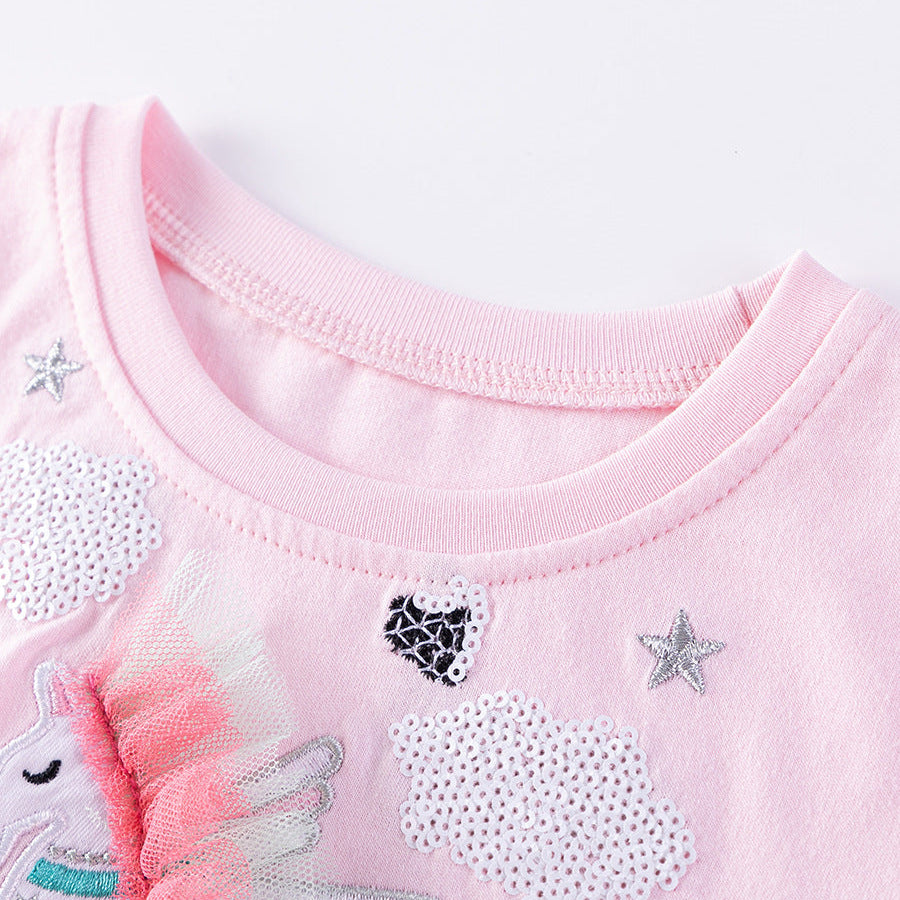 Liko részletekkel díszített ruha Rózsaszín