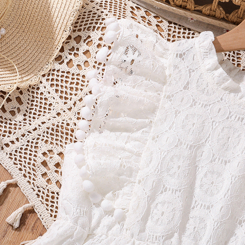 Rochie cu detalii Thea Alb