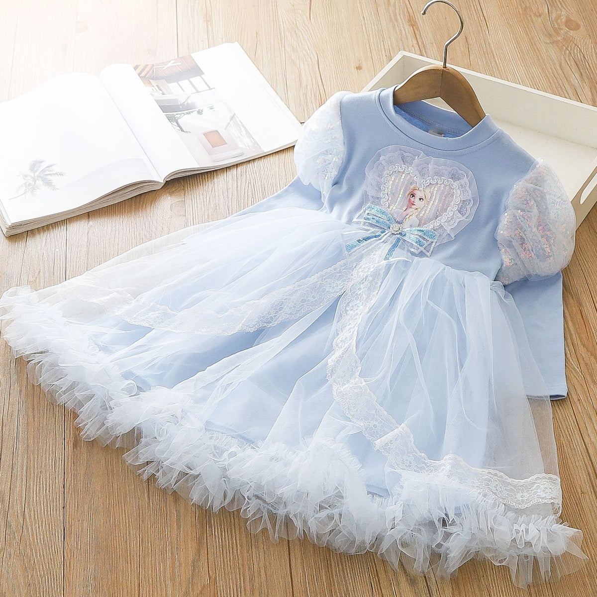 Lovia részletes ruha kék