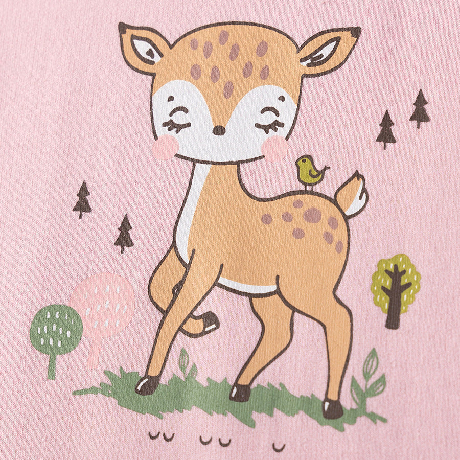 Bisia részletekkel díszített ruha Rózsaszín