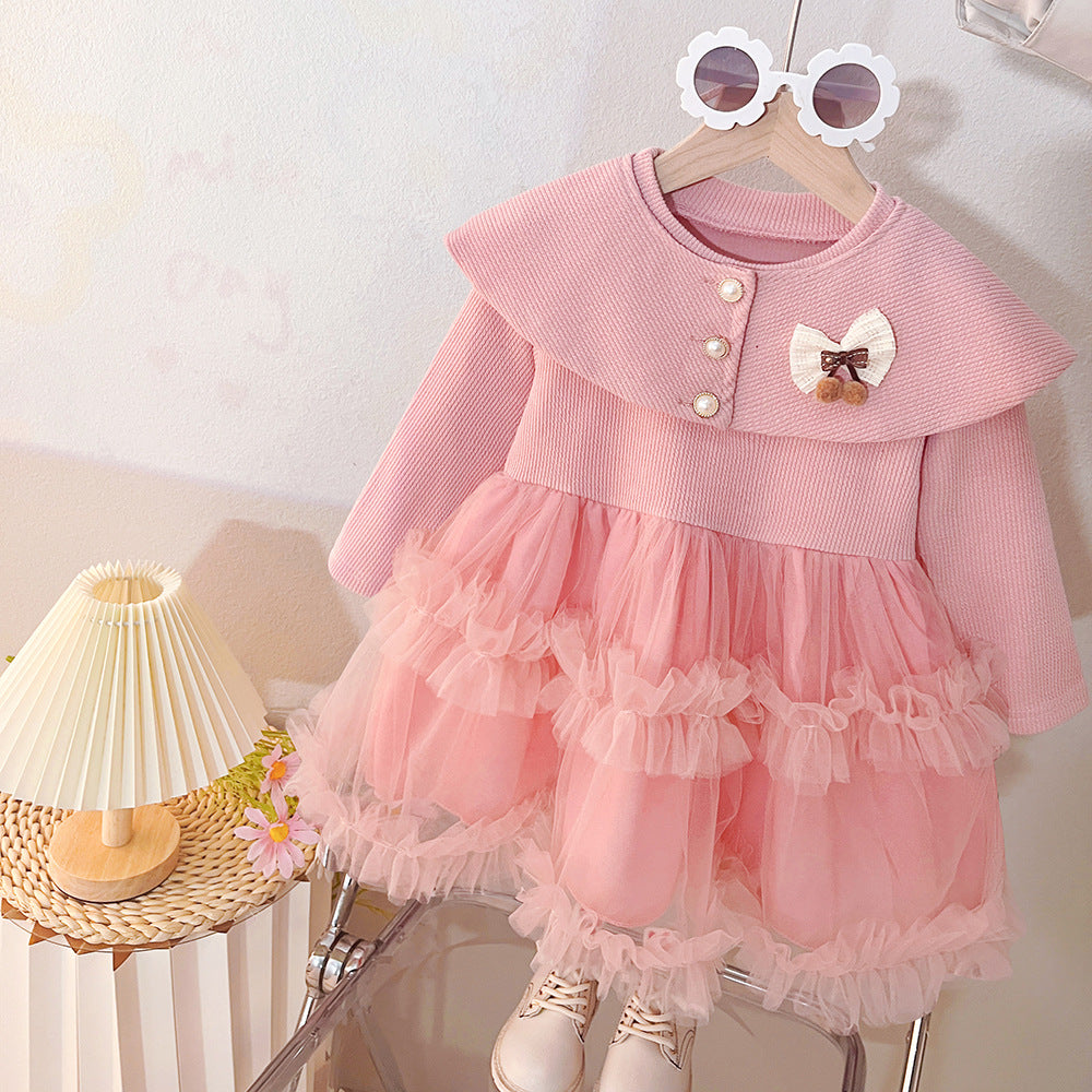 Retta rózsaszín részletes ruha