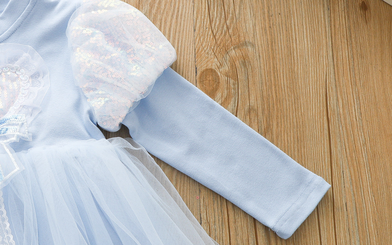 Rochie cu detalii Lovia Albastru