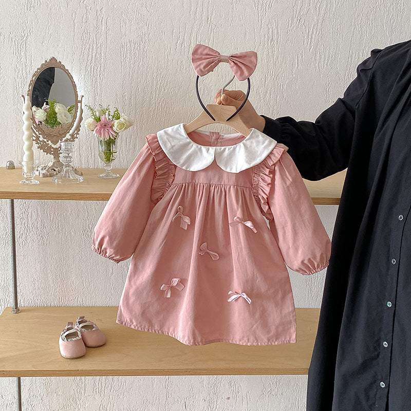 Rochie cu cordeluta Avira Roz