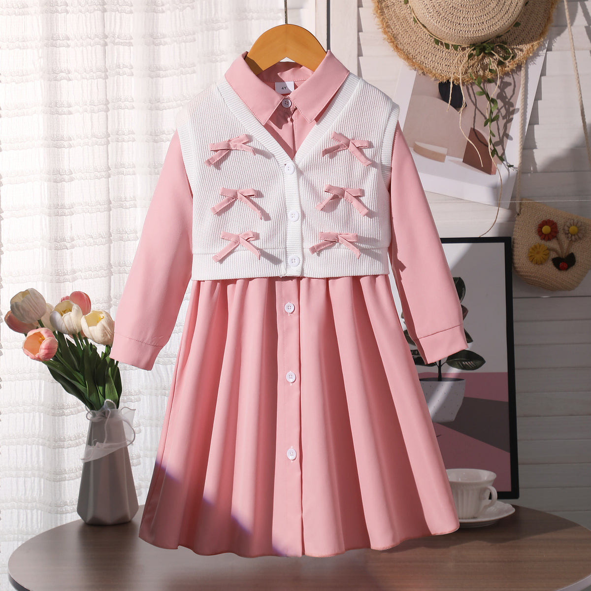 Rochie cu vesta Tonay Roz