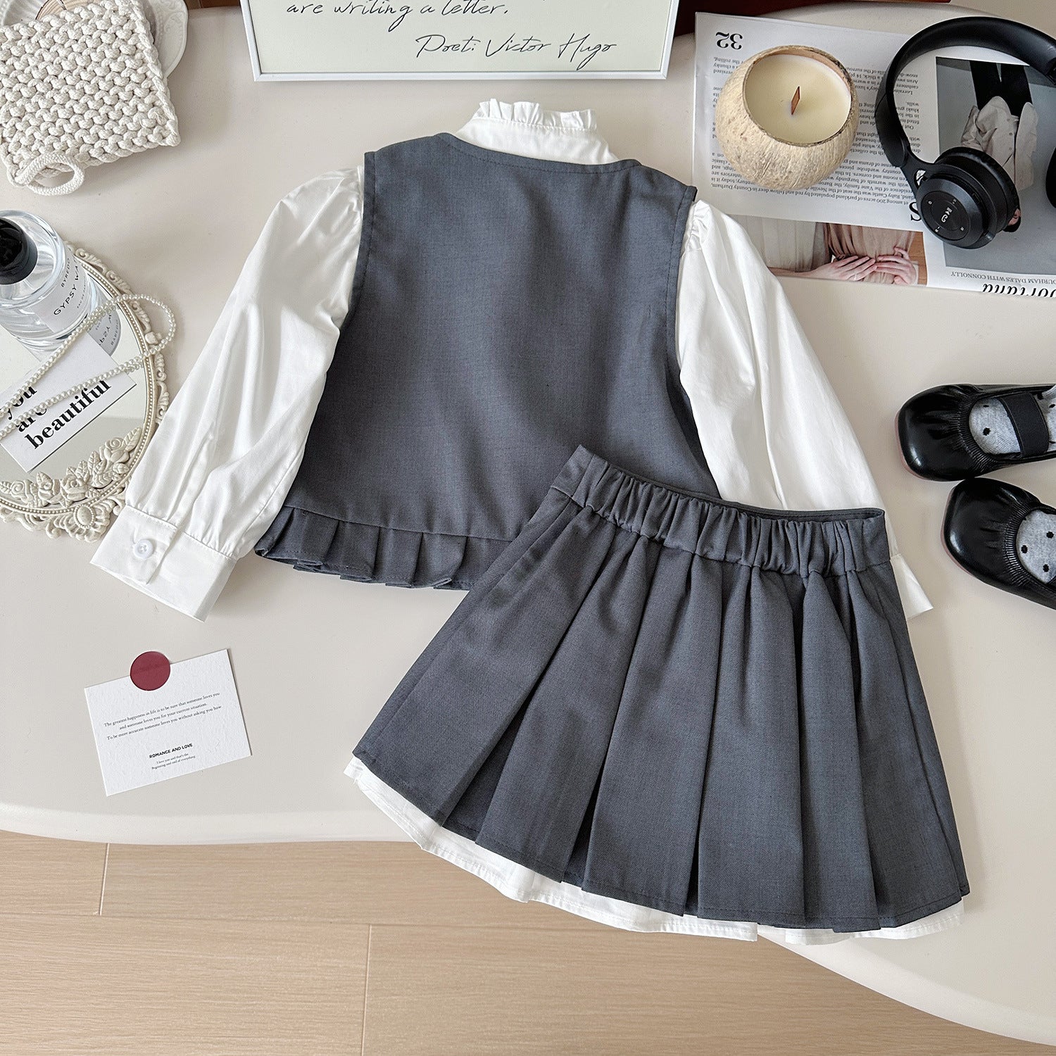 Set din trei piese Raniva Gri