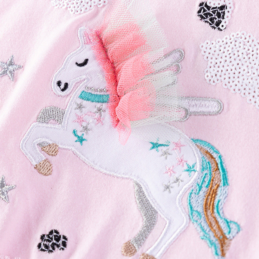 Liko részletekkel díszített ruha Rózsaszín