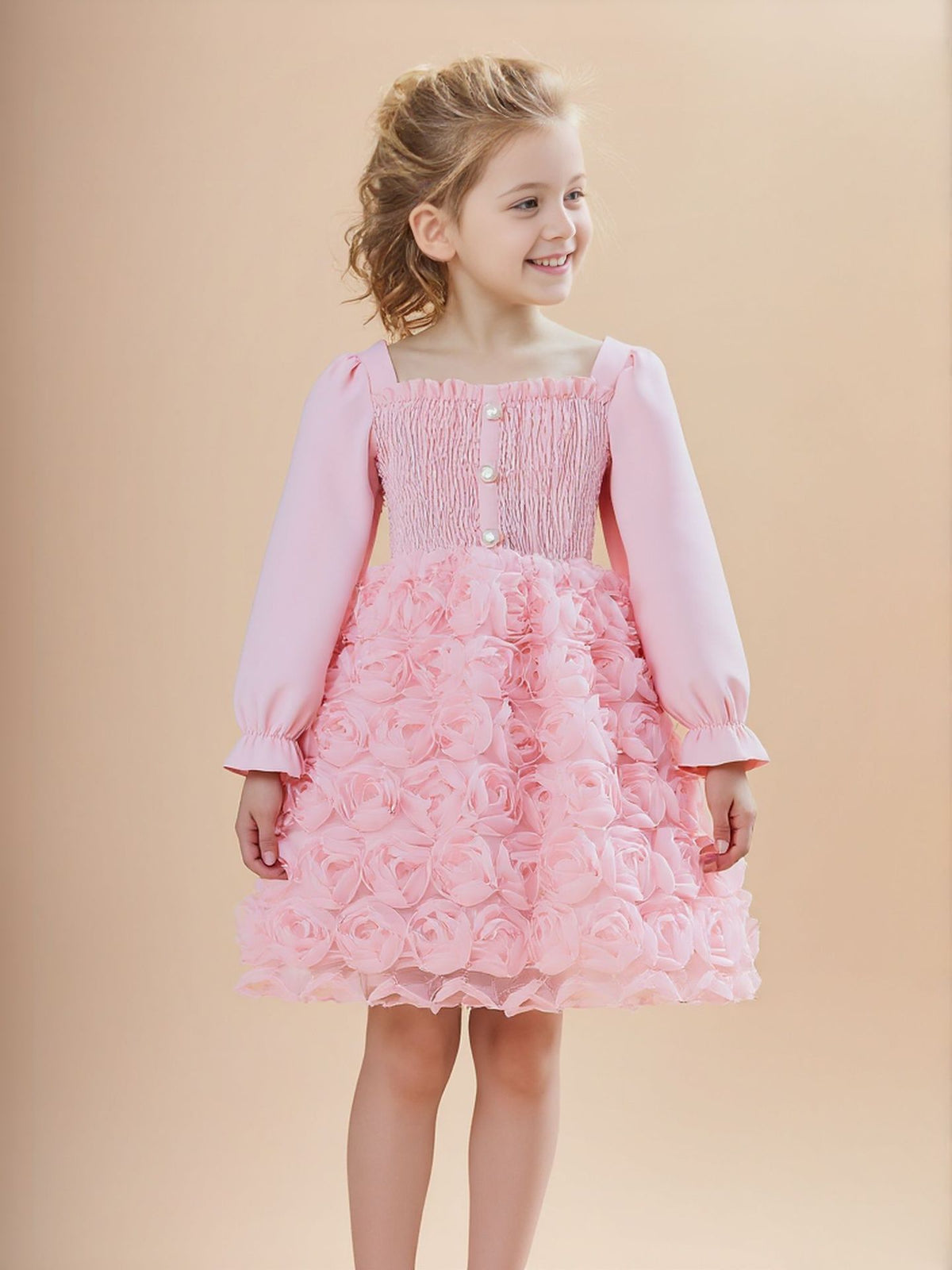 Rochie cu detalii Monsya Roz