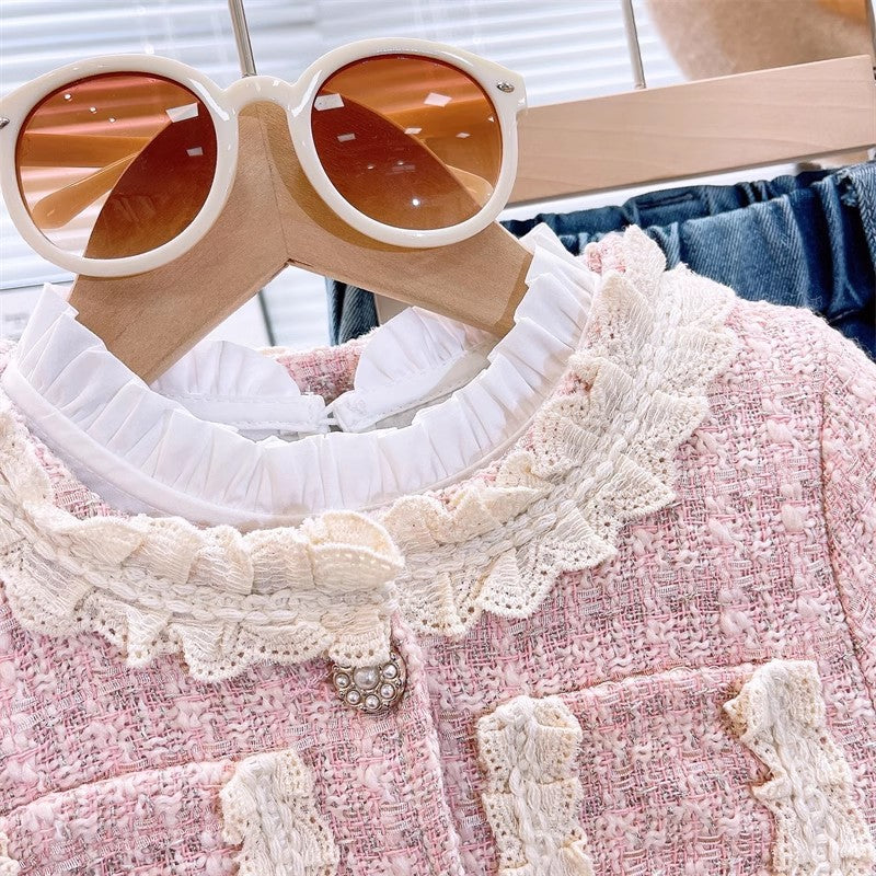 Sacou tricotat Medice Roz