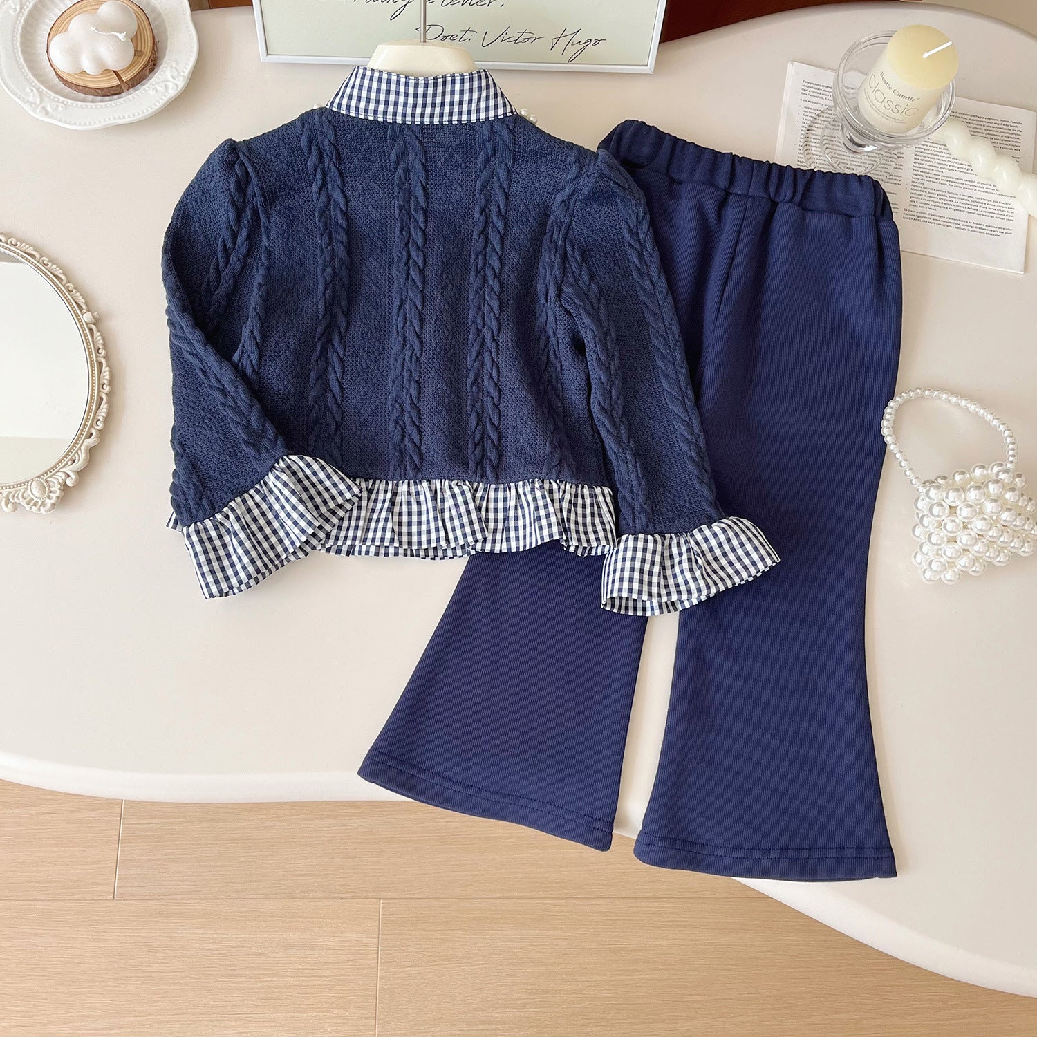 Izabel sötétkék kétrészes szett