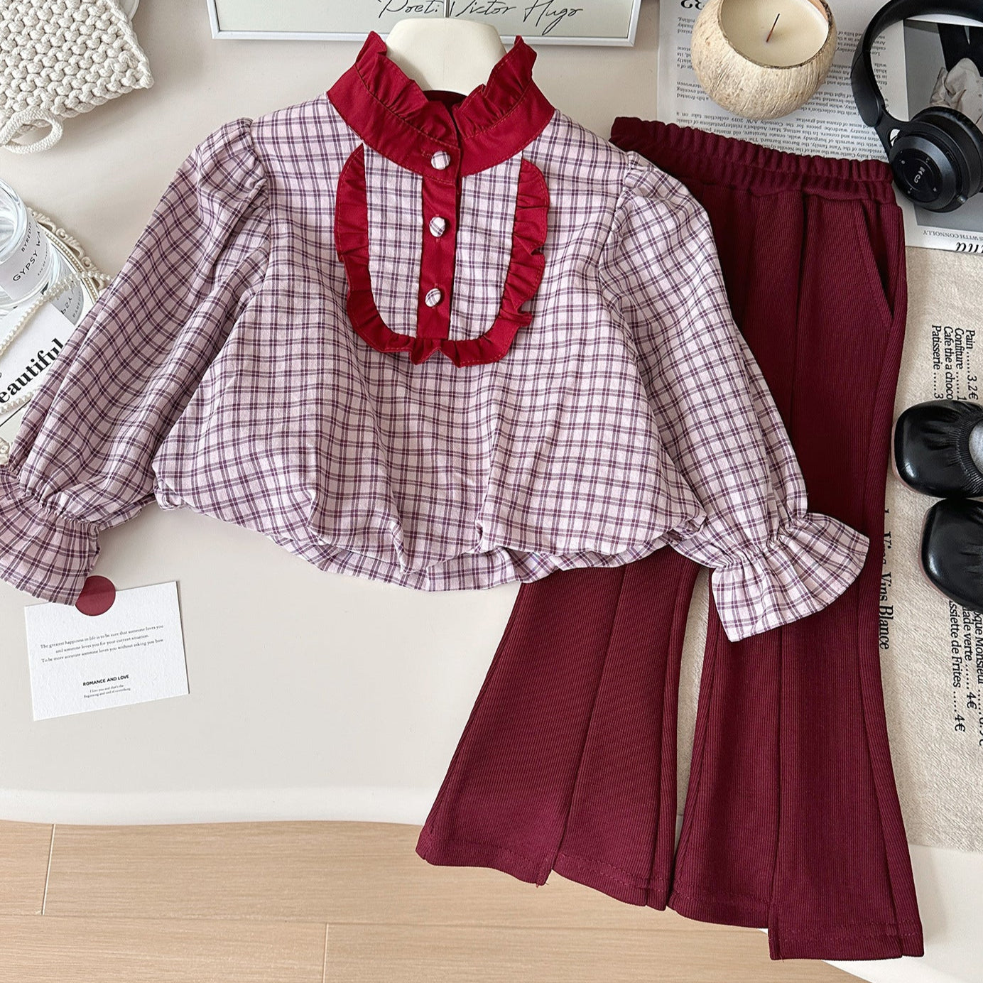 Kétrészes szett Ollia bordó színben