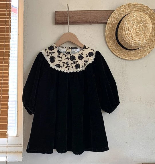 Milna fekete bársony ruha