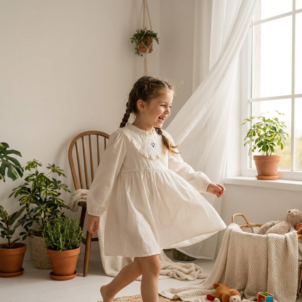 Rochie cu detalii Lameny Crem