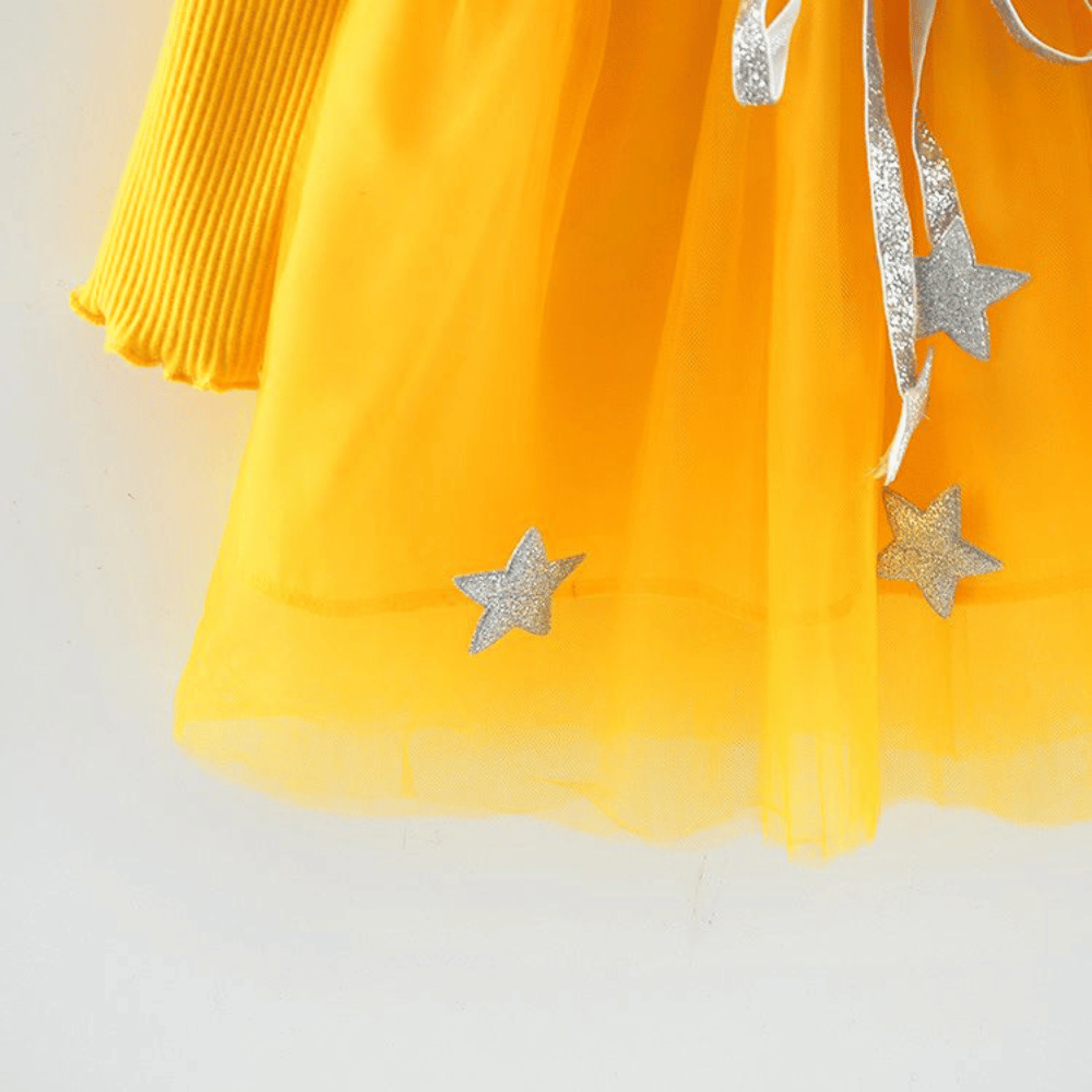 Rochie cu fusta din tüll Sparkle Galben