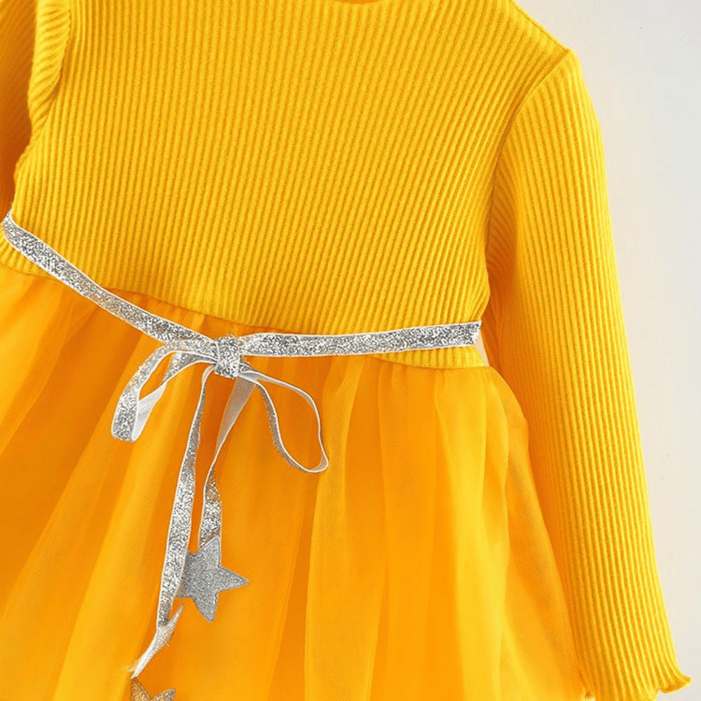 Rochie cu fusta din tüll Sparkle Galben