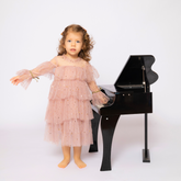 Olvera részletes rózsaszín ruha