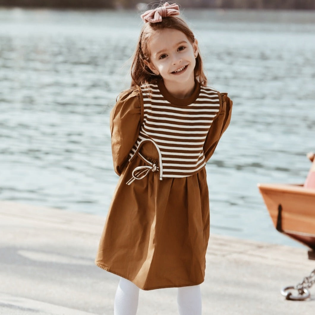 Lilena részletes ruha barna