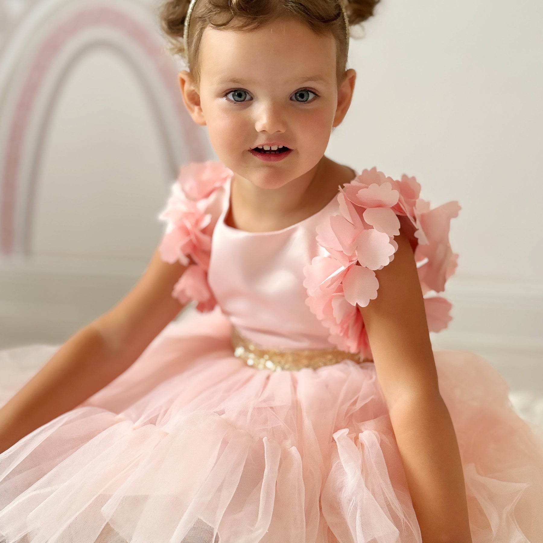 Rochie cu details Perusa Roz
