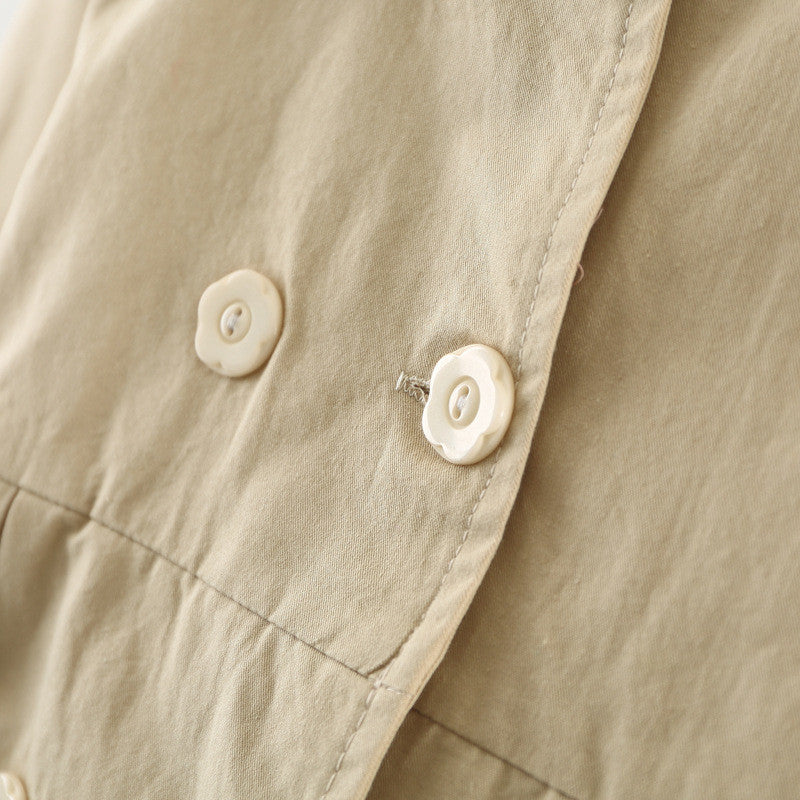 Bézs színű, bélelt ballonkabát estera díszítésekkel