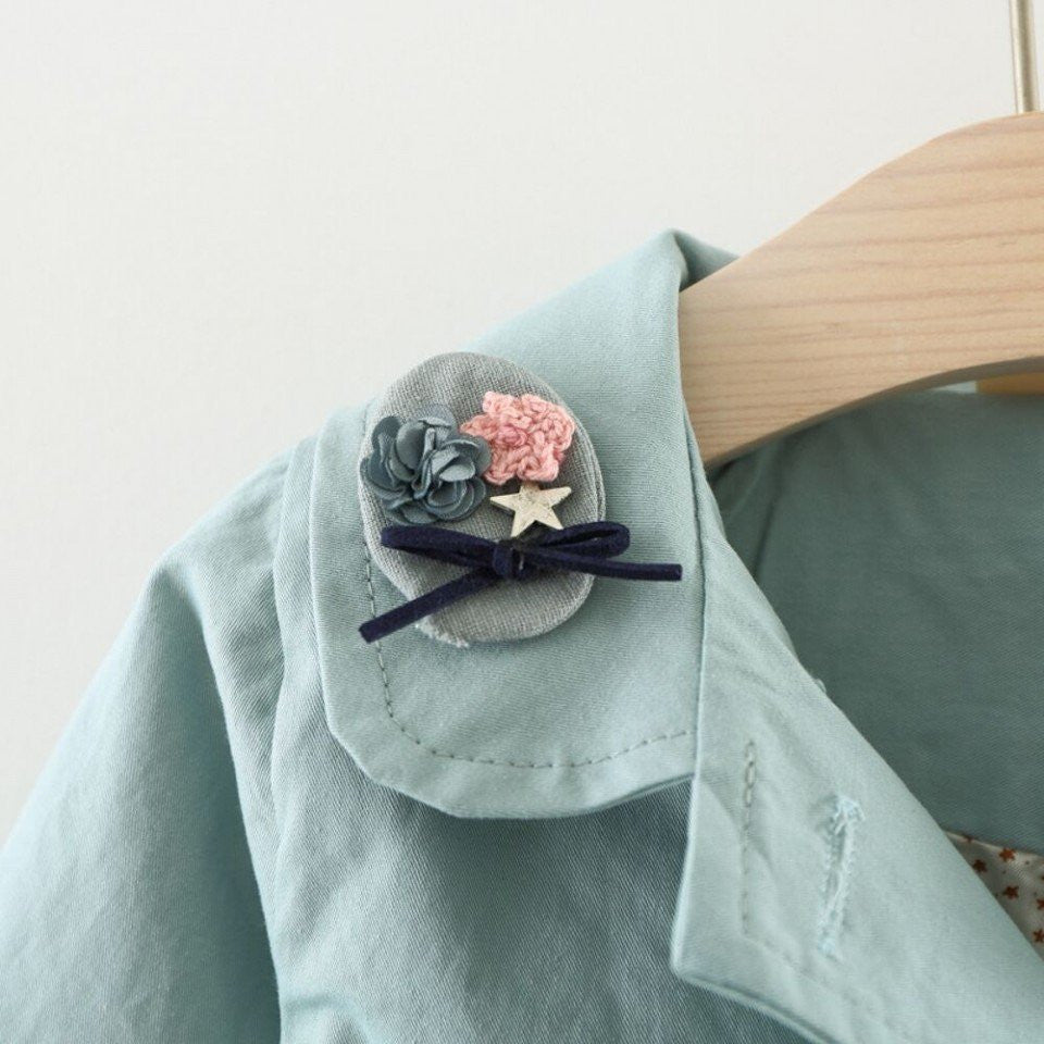 Bélelt ballonkabát Estera Verde díszítésekkel