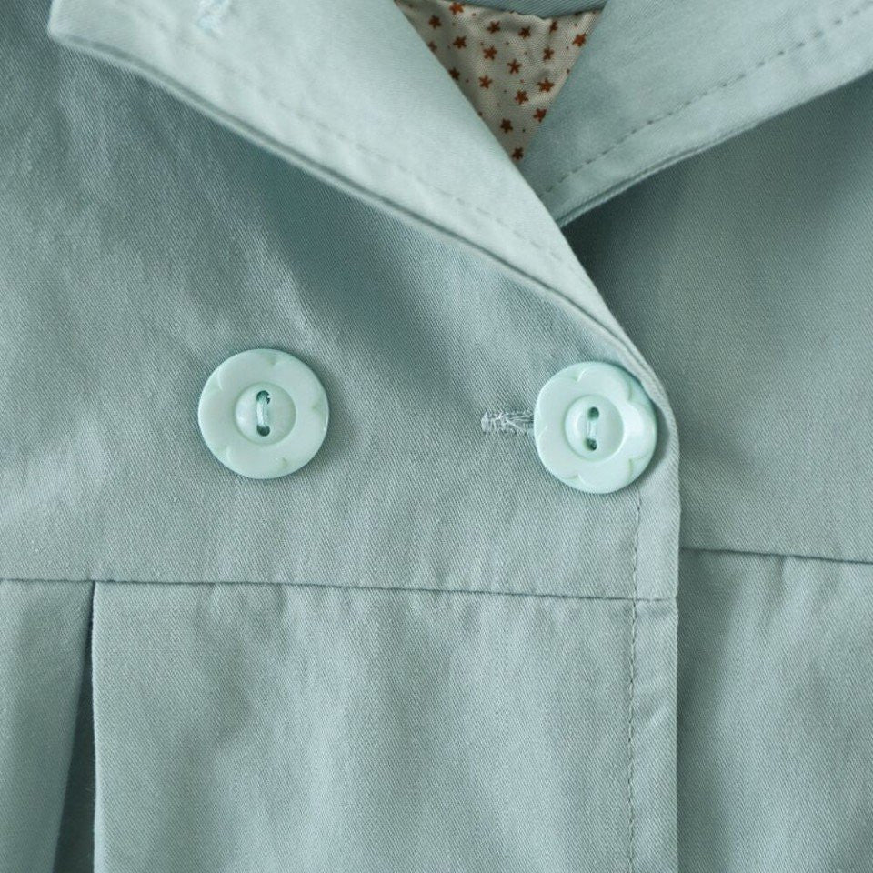 Bélelt ballonkabát Estera Verde díszítésekkel