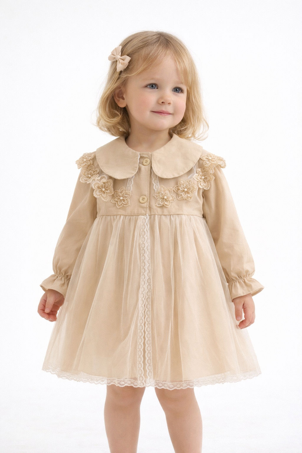 Rochie cu detalii Andira Crem