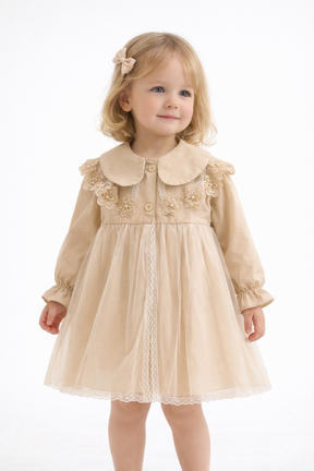 Rochie cu detalii Andira Crem