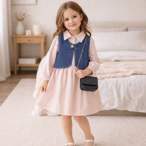 Adira krém ruha mellénnyel