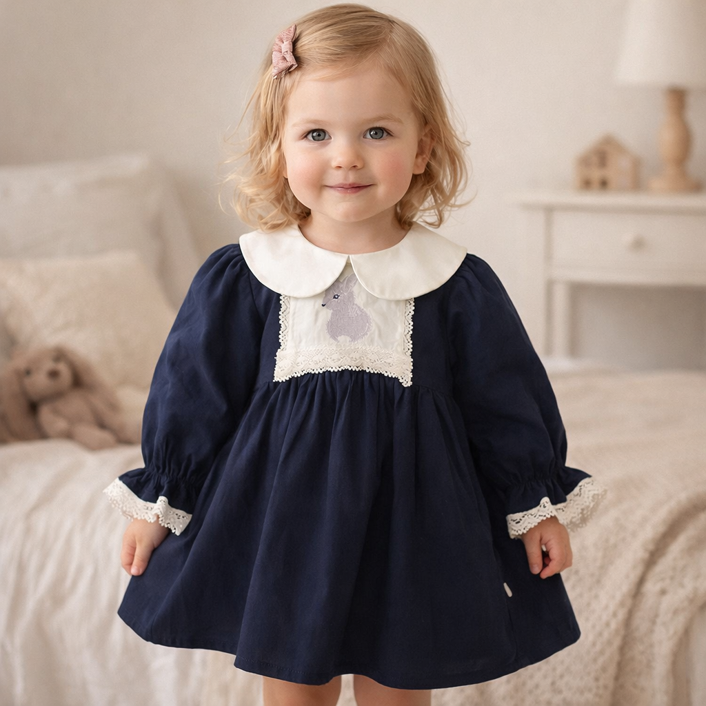 Sibla kék részletes ruha