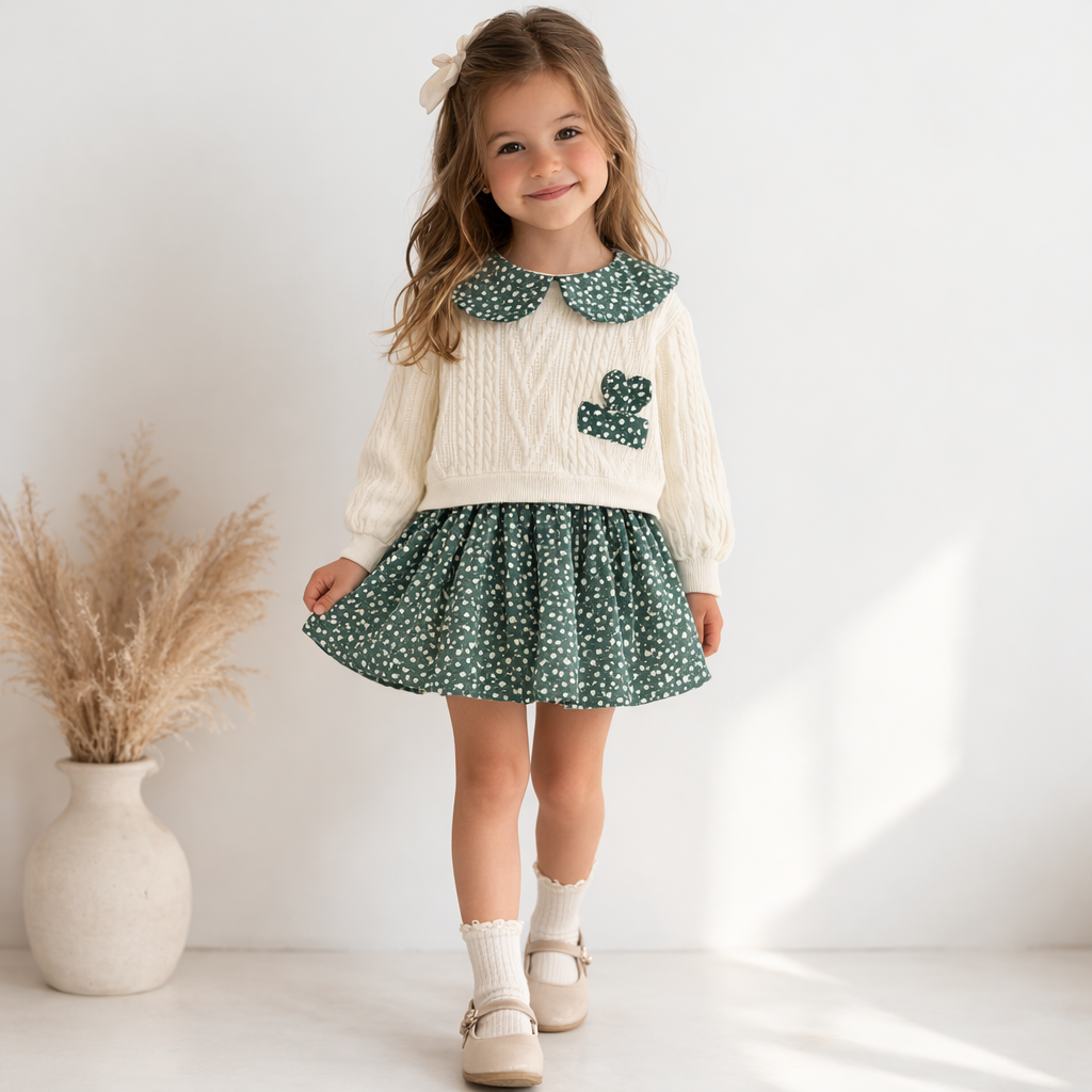 Rochie cu detalii Omera Verde