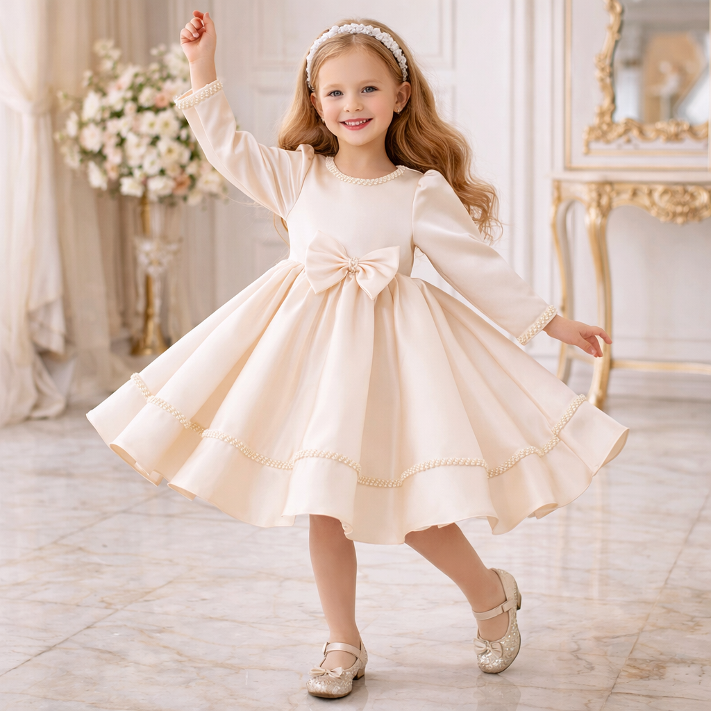 Rochie cu detalii Ranea Crem