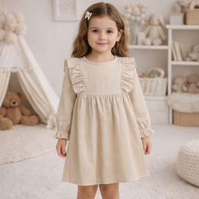 Sivia krém ruha részletekkel