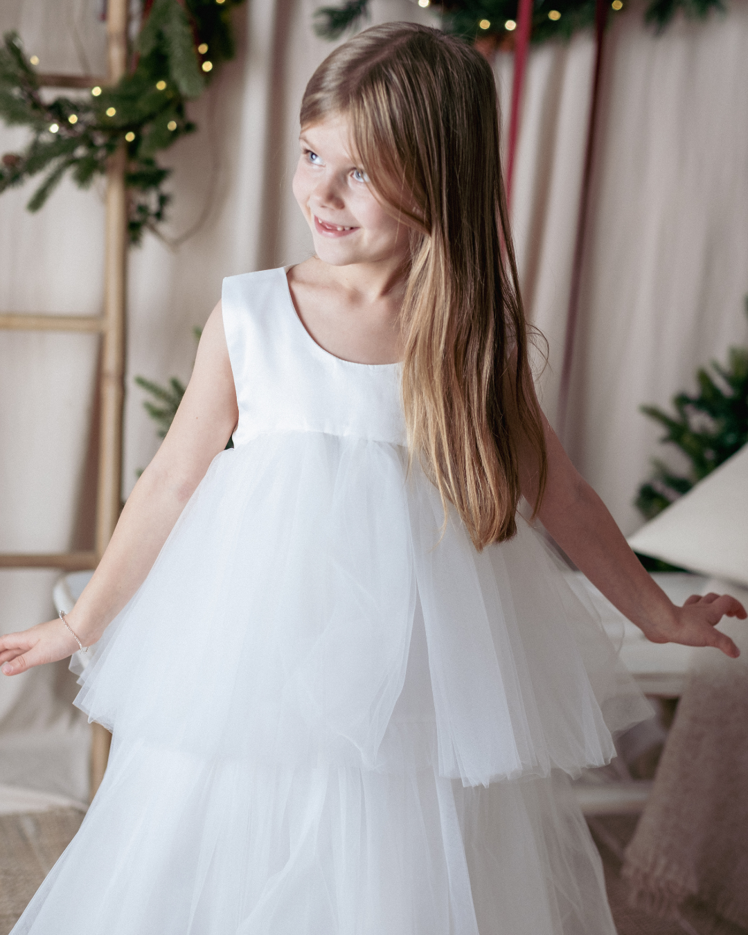 Sofia részletes ruha fehér