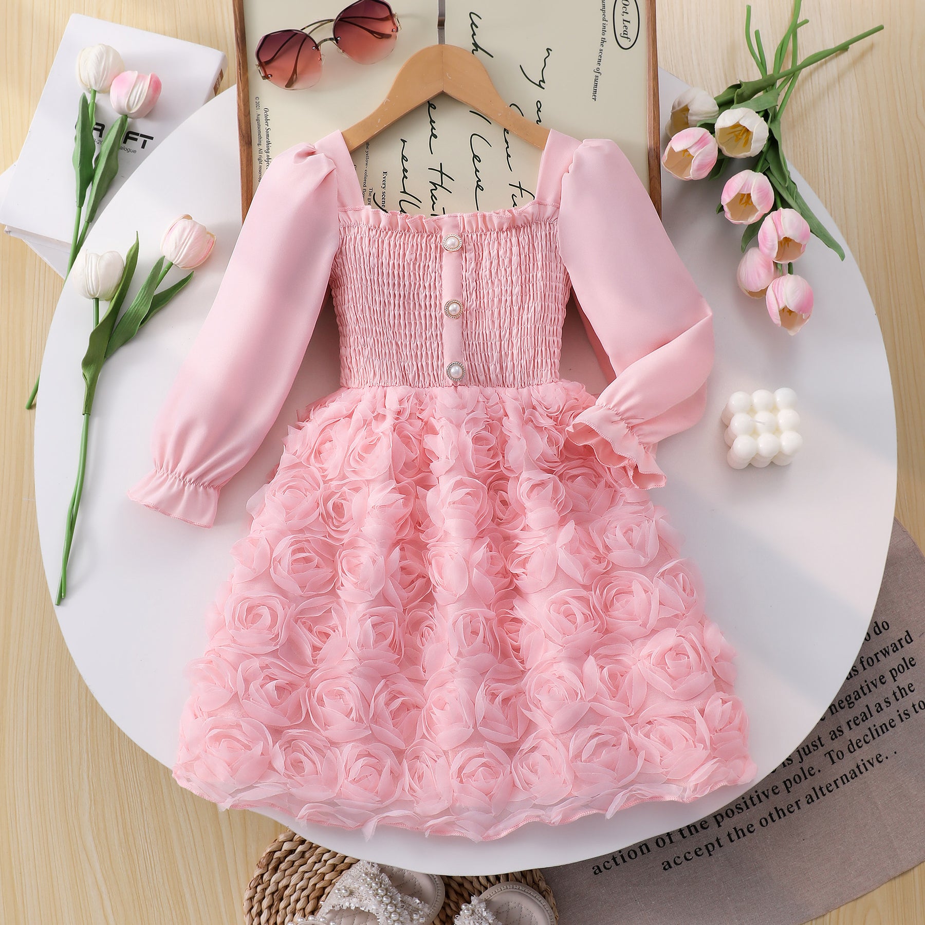 Rochie cu detalii Monsya Roz