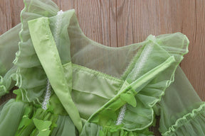 Rochie cu detailsi Celsya Verde