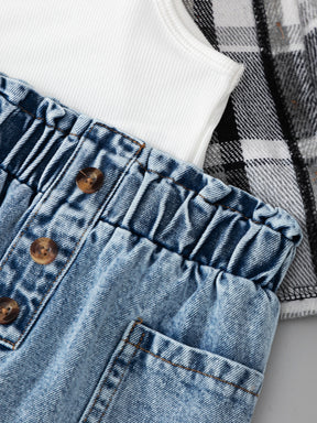 Set din trei piese Salena Negru