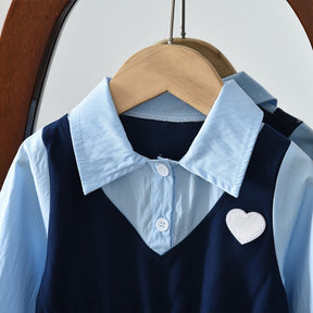 Rochie cu vesta Ederin Albastru