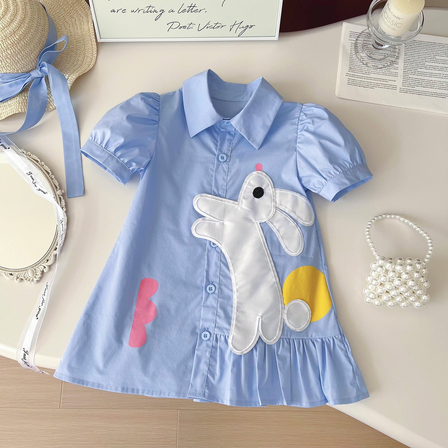 Rochie cu detalii Felisy Albastru