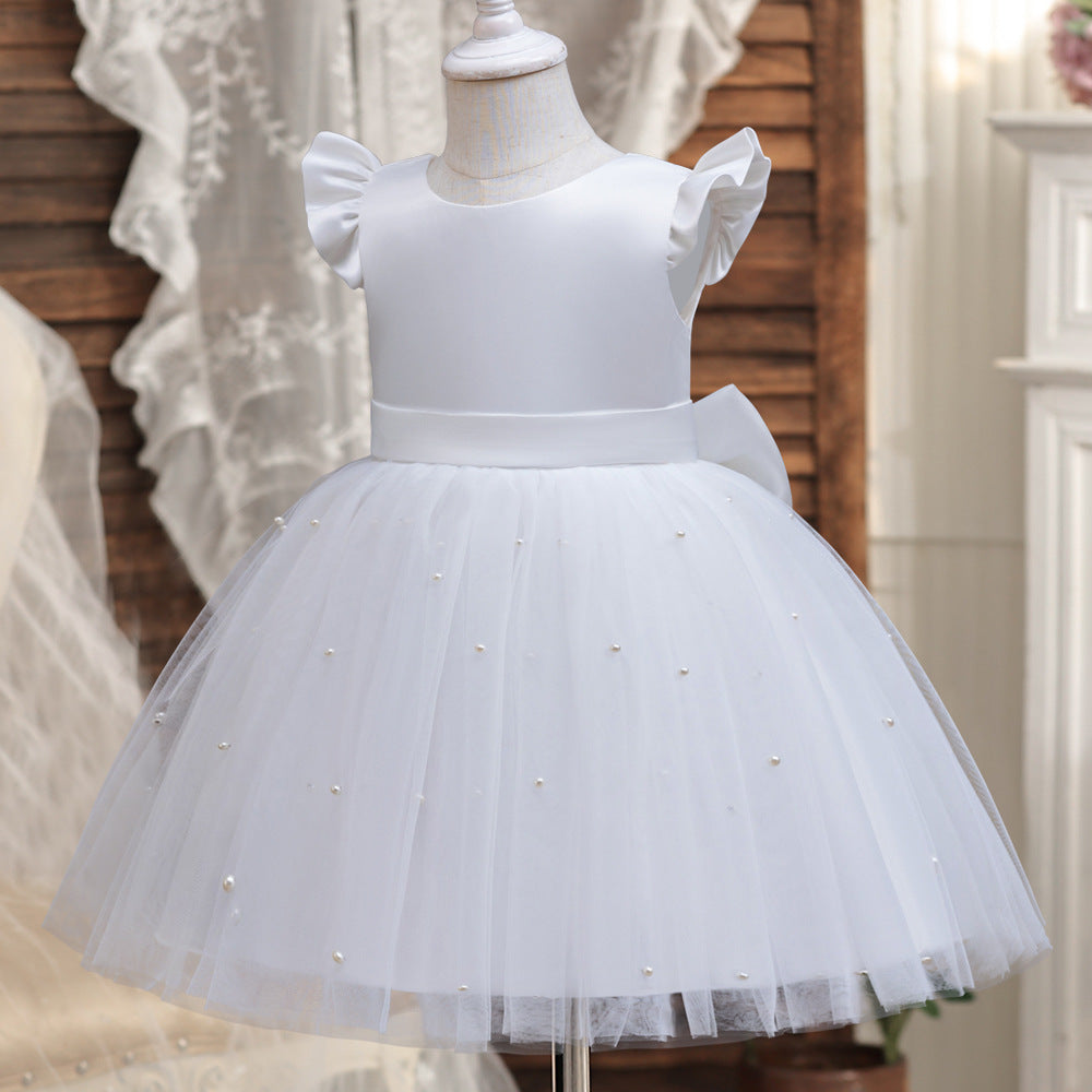 Rochie cu detalii Abina Alb